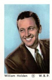 1952 Maple Leaf Gum Film Stars #18 William Holden Front