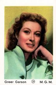 1952 Maple Leaf Gum Film Stars #20 Greer Garson Front