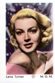 1952 Maple Leaf Gum Film Stars #27 Lana Turner Front