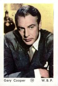 1952 Maple Leaf Gum Film Stars #30 Gary Cooper Front