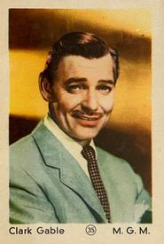 1952 Maple Leaf Gum Film Stars #35 Clark Gable Front