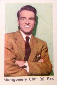 1952 Maple Leaf Gum Film Stars #36 Montgomery Clift Front