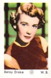 1952 Maple Leaf Gum Film Stars #40 Betsy Drake Front