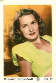 1952 Maple Leaf Gum Film Stars #55 Brenda Marshall Front