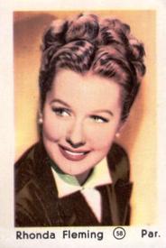 1952 Maple Leaf Gum Film Stars #58 Rhonda Fleming Front