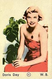 1952 Maple Leaf Gum Film Stars #61 Doris Day Front