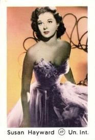 1952 Maple Leaf Gum Film Stars #69 Susan Hayward Front