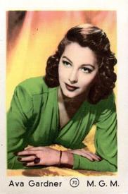 1952 Maple Leaf Gum Film Stars #70 Ava Gardner Front