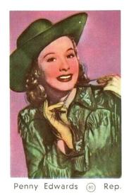 1952 Maple Leaf Gum Film Stars #80 Penny Edwards Front