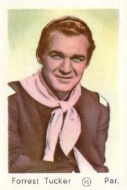 1952 Maple Leaf Gum Film Stars #93 Forrest Tucker Front