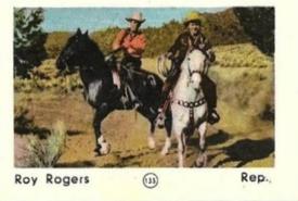 1952 Maple Leaf Gum Film Stars #133 Roy Rogers Front