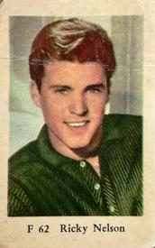 1962 Dutch Gum F Set (straight letters) #F62 Ricky Nelson Front