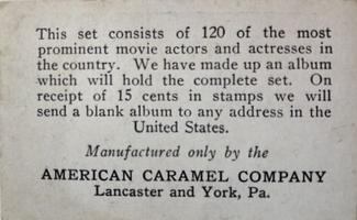 1923 American Caramel Movie Stars #16 Katherine MacDonald Back