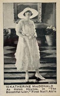 1923 American Caramel Movie Stars #16 Katherine MacDonald Front