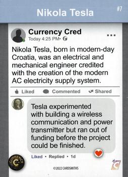 2022 Cardsmiths Currency Series 1 #7 Nikola Tesla Back