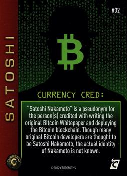 2022 Cardsmiths Currency Series 1 #32 Satoshi Nakamoto Back
