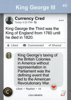 2022 Cardsmiths Currency Series 1 #42 King George III Back