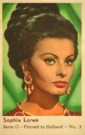 1966 Dutch Gum Serie G #3 Sophia Loren Front