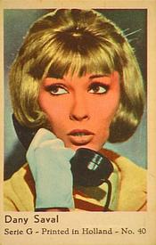 1966 Dutch Gum Serie G #40 Dany Saval Front