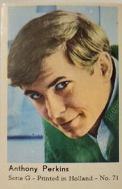 1966 Dutch Gum Serie G #71 Anthony Perkins Front