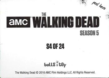 2016 Bulls-i-Toy The Walking Dead Season 5 Dog Tags #S4 Walker Back