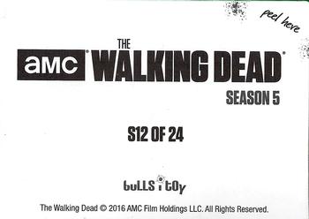 2016 Bulls-i-Toy The Walking Dead Season 5 Dog Tags #S12 Walker Back