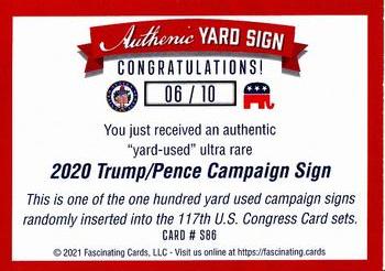 2021 Fascinating Cards 117th United States Congress - Campaign Sign Relics #86 Ted Cruz Back