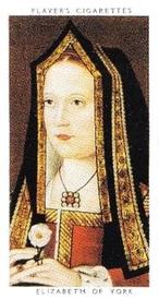 1997 Card Collectors 1935 Player's Kings & Queens of England (reprint) #20 Elizabeth of York Front