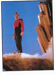 1992 Panini Star Trek: The Next Generation Stickers (Red backs) #156 Riker shouting, on surface of strange planet Front