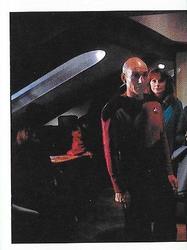 1992 Panini Star Trek: The Next Generation Stickers (Red backs) #162 Picard and Dr. Crusher in the conference room (left half) Front