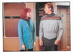1992 Panini Star Trek: The Next Generation Stickers (Red backs) #235 Dr. Crusher with Wesley as a grown man Front