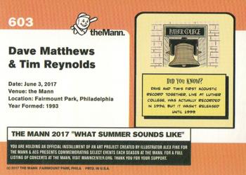 2017 Mann Center #603 Dave Matthews / Tim Reynolds Back