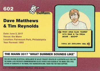2017 Mann Center #602 Dave Matthews / Tim Reynolds Back