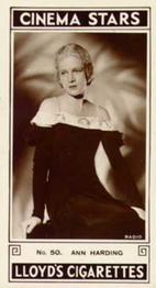 1935 Lloyd Cinema Stars Series 2 #50 Ann Harding Front