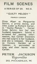 1936 Peter Jackson Famous Film Scenes #8 Gitta Alpar / John Loder Back
