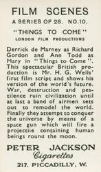 1936 Peter Jackson Famous Film Scenes #10 Derrick de Marney / Ann Todd Back