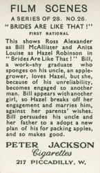 1936 Peter Jackson Famous Film Scenes #26 Ross Alexander / Anita Louise Back