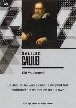 2021 Pieces of the Past Historical Edition #40 Galileo Galilei Back