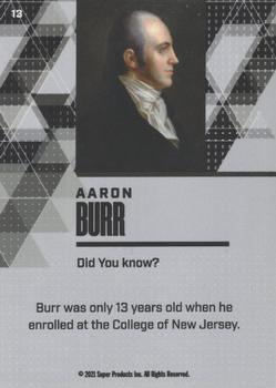 2021 Pieces of the Past Historical Edition - Orange Chromium #13 Aaron Burr Back