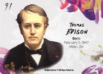 2021 Pieces of the Past Historical Edition - Colorways #91 Thomas Edison Back