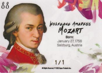 2021 Pieces of the Past Historical Edition - Colorways Holo Prism Blue #88 Wolfgang Amadeus Mozart Back