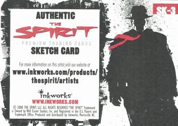 2008 Inkworks The Spirit - Sketches #SK3 Jeff Zugale Back