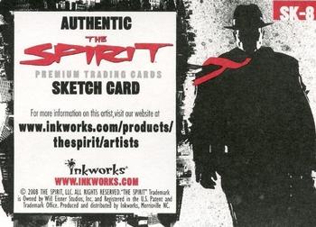 2008 Inkworks The Spirit - Sketches #SK8 Chris Henderson Back