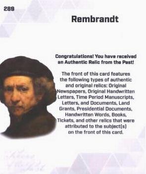 2021 Pieces of the Past Historical Edition - Relic #289 Rembrandt Back