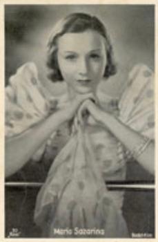 1935 Trumpf Coffee Film Stars #50 Maria Sazarina Front