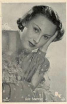 1935 Trumpf Coffee Film Stars #93 Lida Baarova Front
