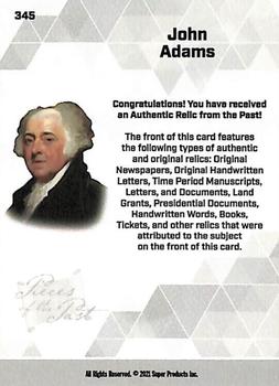 2021 Pieces of the Past Historical Edition - Jumbo Relic #345 John Adams Back