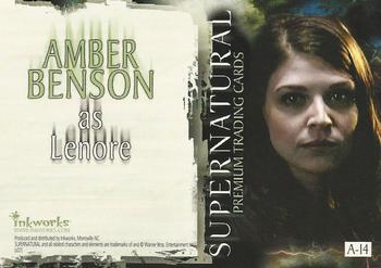 2007 Inkworks Supernatural Season 2 - Autographs #A14 Amber Benson Back