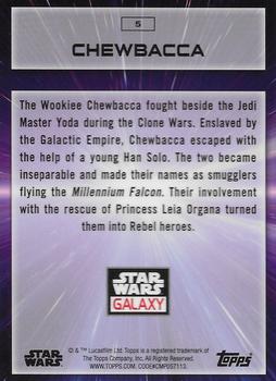 2022 Topps Chrome Star Wars Galaxy #5 Chewbacca Back