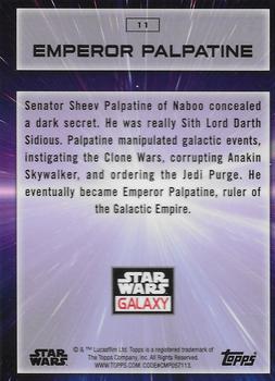 2022 Topps Chrome Star Wars Galaxy #11 Emperor Palpatine Back